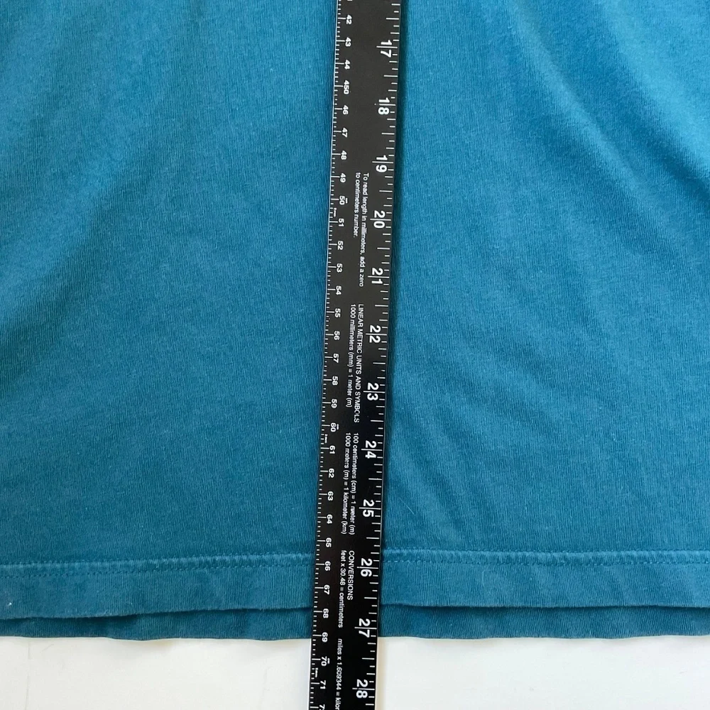 Adidas Men Adiplore T-Shirt Sz L Teal Long Sleeve Cotton Athleisure Streetwear